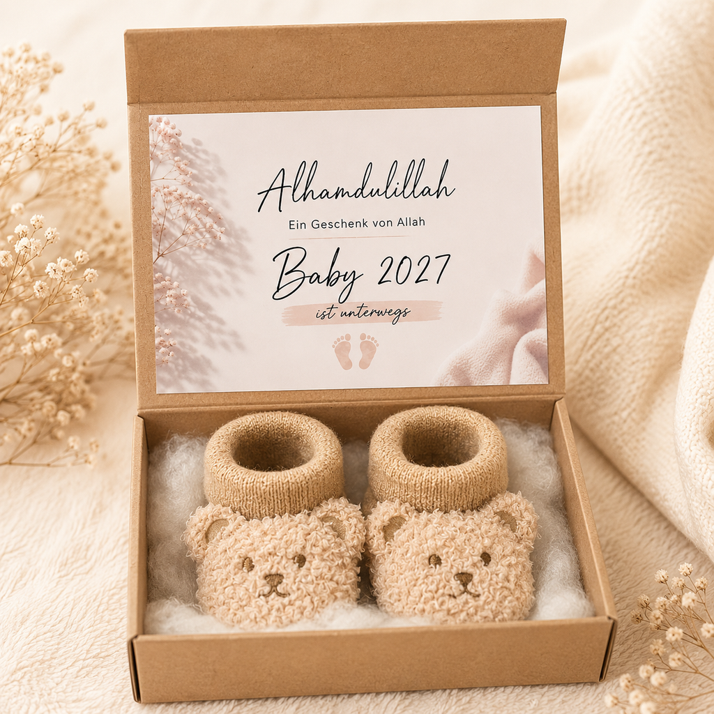 Schwangerschaft verkünden Geschenk mit Wunschtext